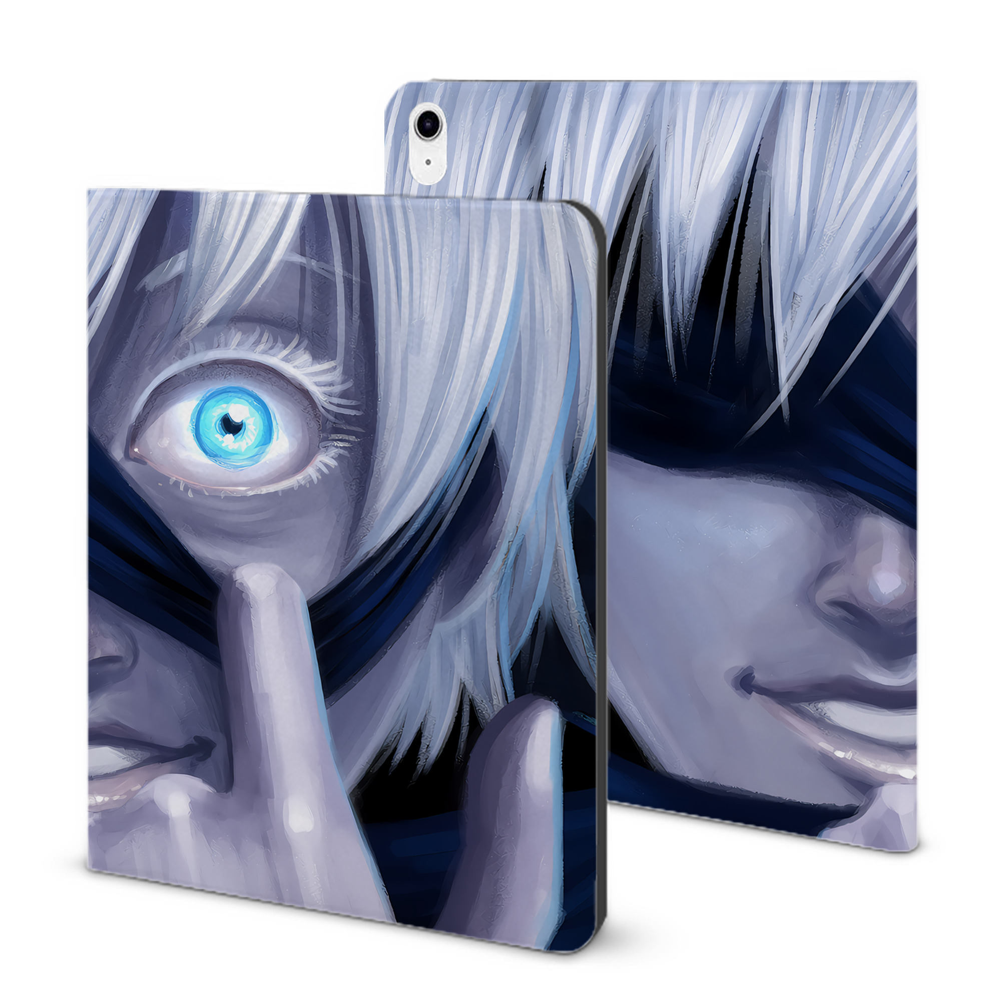 （画像用） 呪術廻戦 Jujutsu Kaisen IPad ケース ブック型 PUレザー TPU 耐衝撃 軽量 薄型 ペン収納なし 全面保護 IPad 各モデル対応